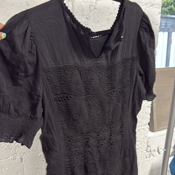 Elegant Black Lace Dress ALLISON New York - Size Medium - Lace Knitted Dress - Picture 4 of 4